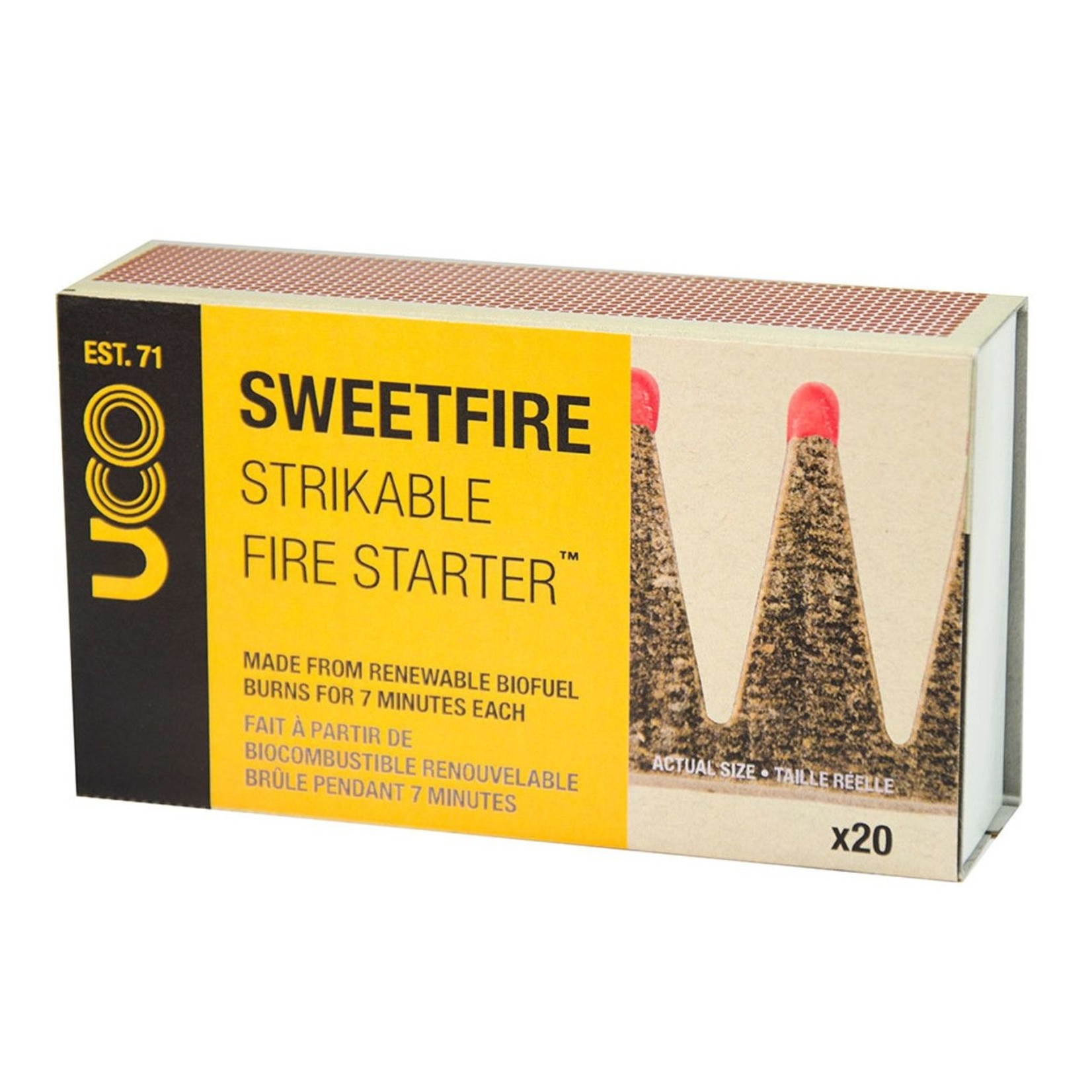 UCO 20 ALLUMES-FEU PAR FRICTION SWEETFIRE DE UCO