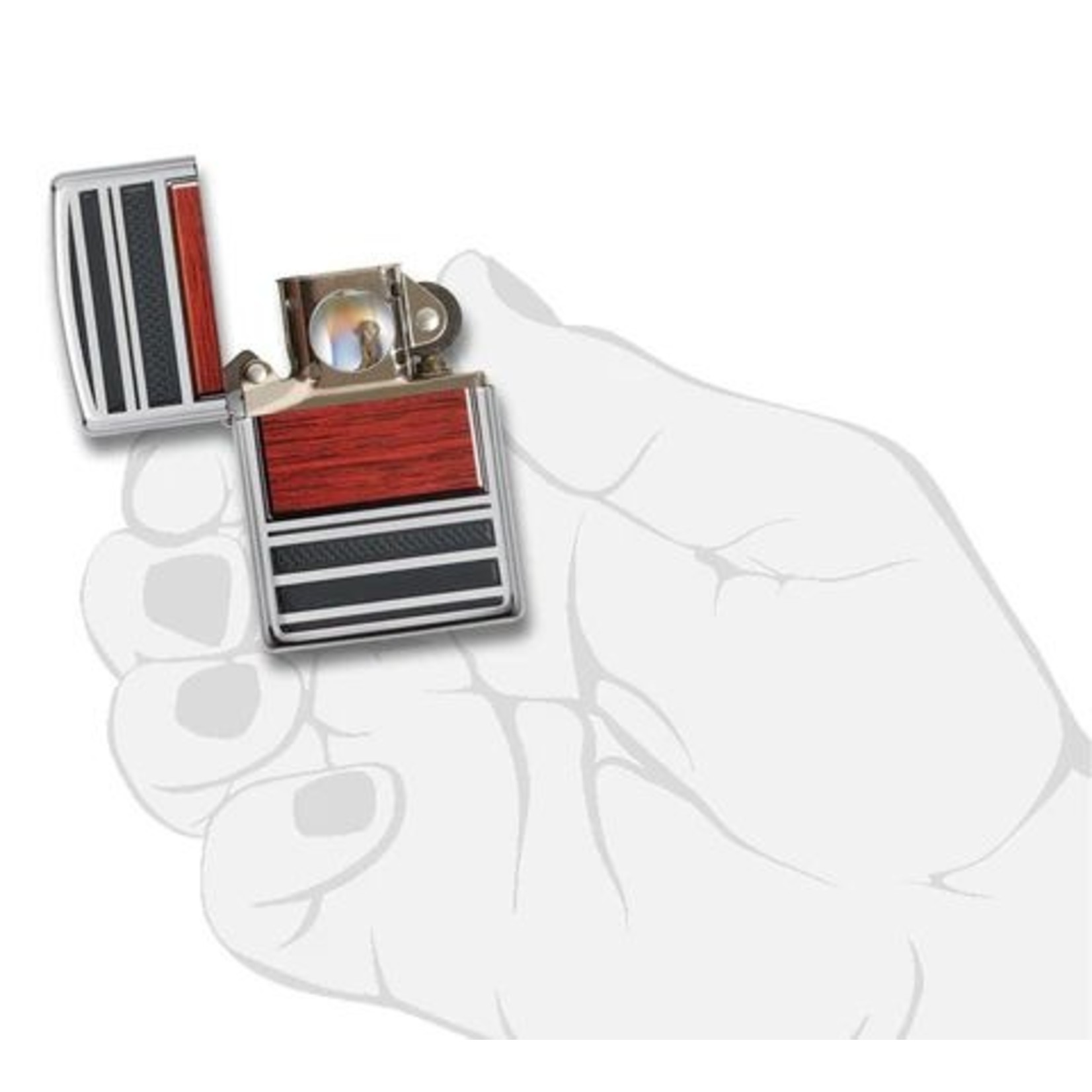 ZIPPO ZIPPO À PIPE AVEC INSERTION DE BOIS