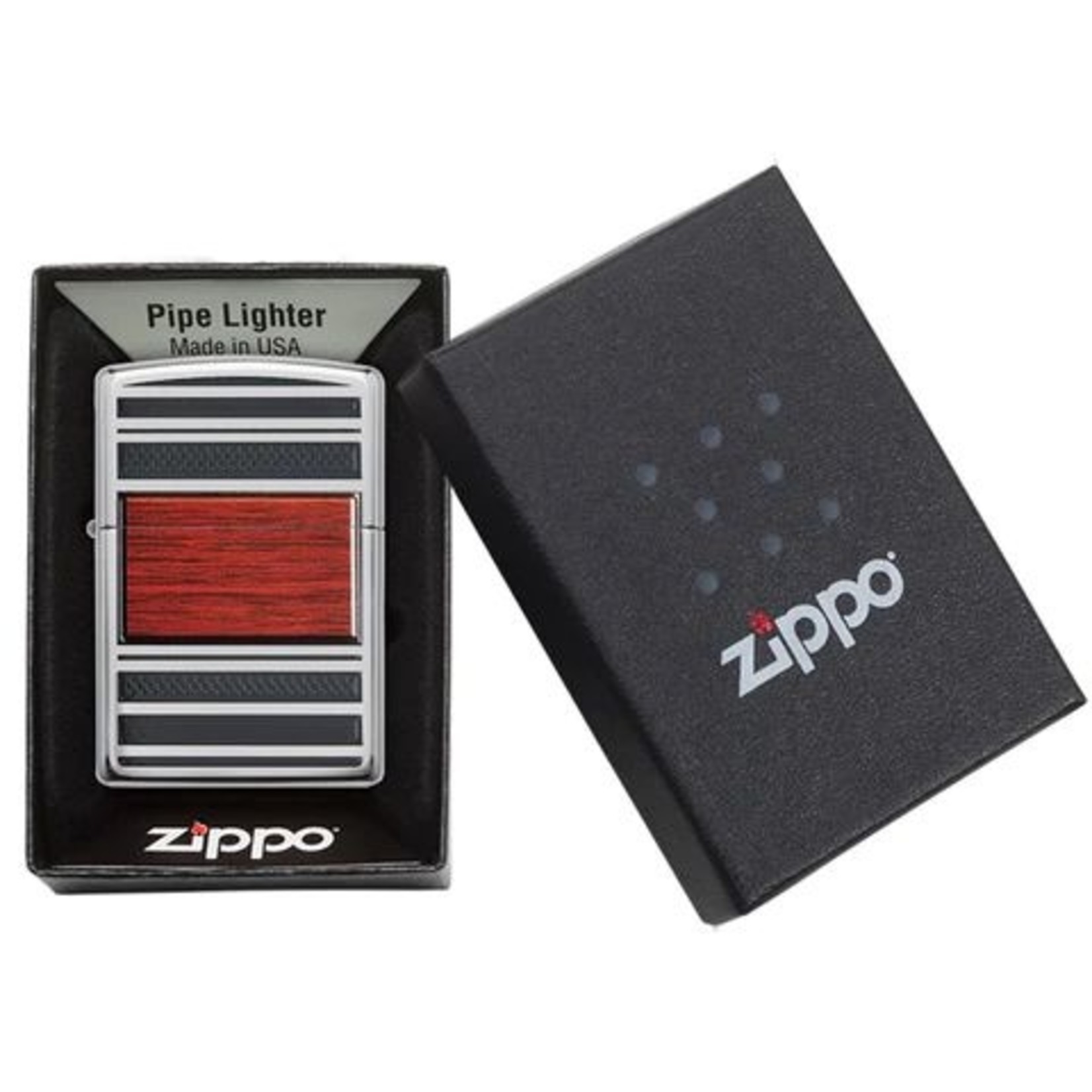 ZIPPO ZIPPO À PIPE AVEC INSERTION DE BOIS