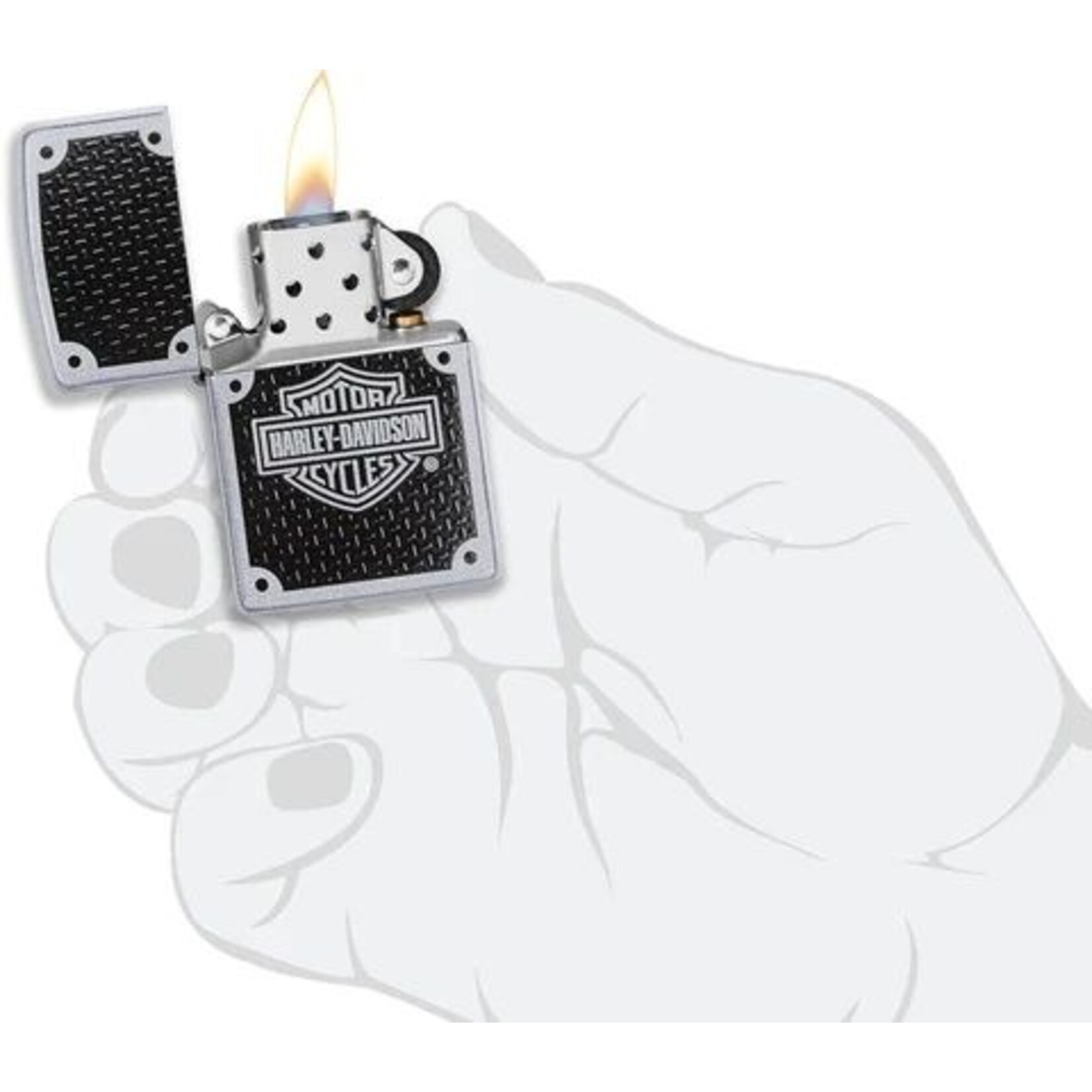 ZIPPO ZIPPO HARLEY-DAVIDSON FIBRE DE CARBON