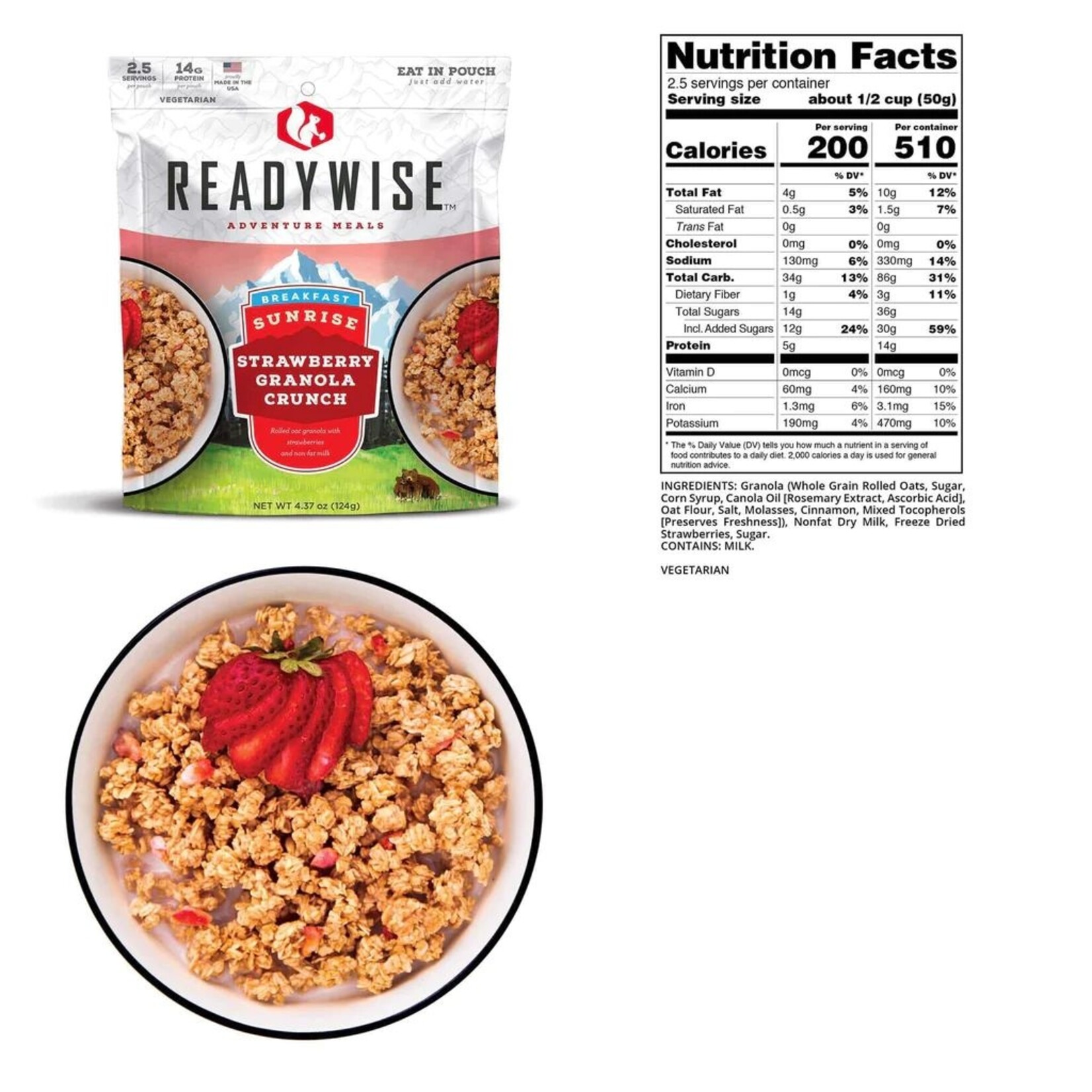 READYWISE GRANOLA CROQUANT AUX FRAISES READYWISE