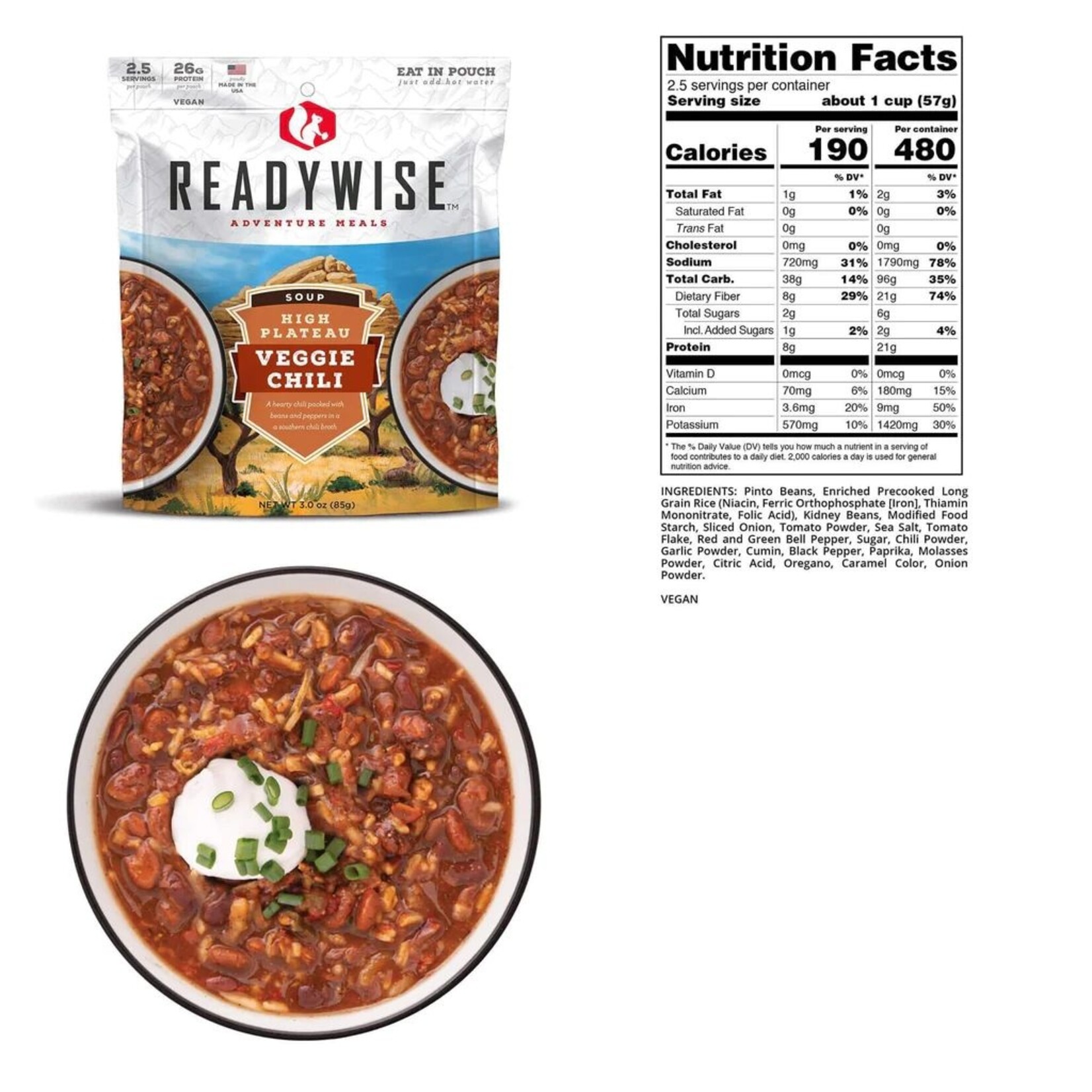 READYWISE SOUPE CHILI DE LÉGUMES READYWISE