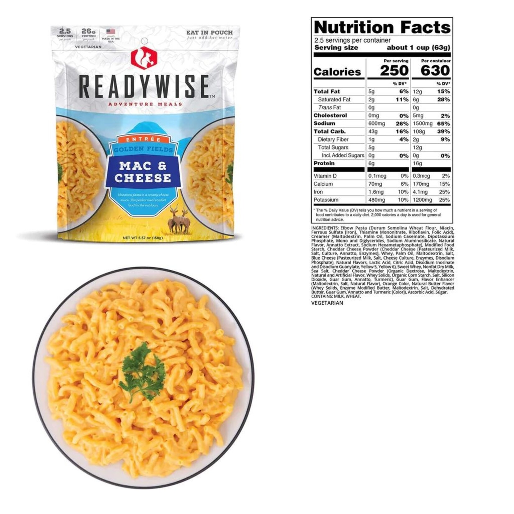 READYWISE MACARONI AU FROMAGE READYWISE