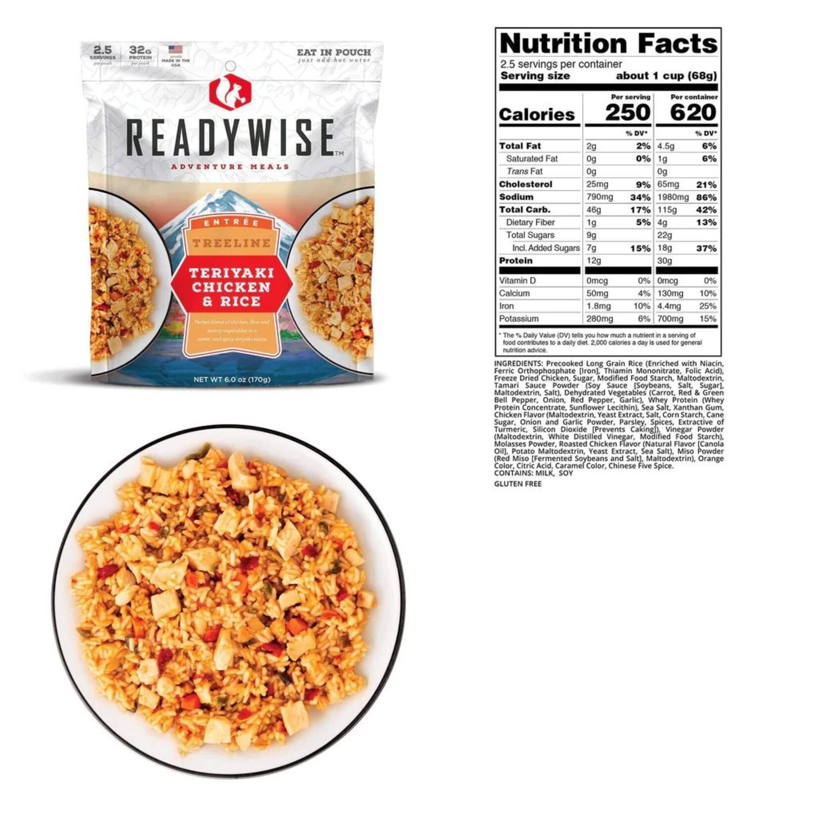 READYWISE POULET TERIYAKI AVEC RIZ READYWISE