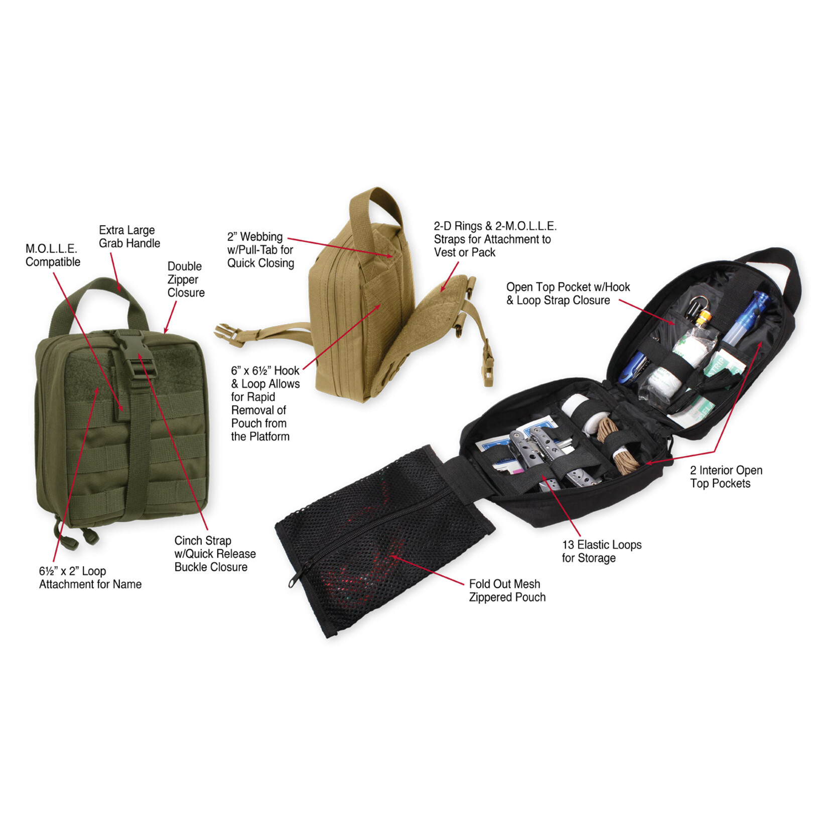 ROTHCO POCHETTE TACTIQUE DÉTACHABLE M.O.L.L.E.
