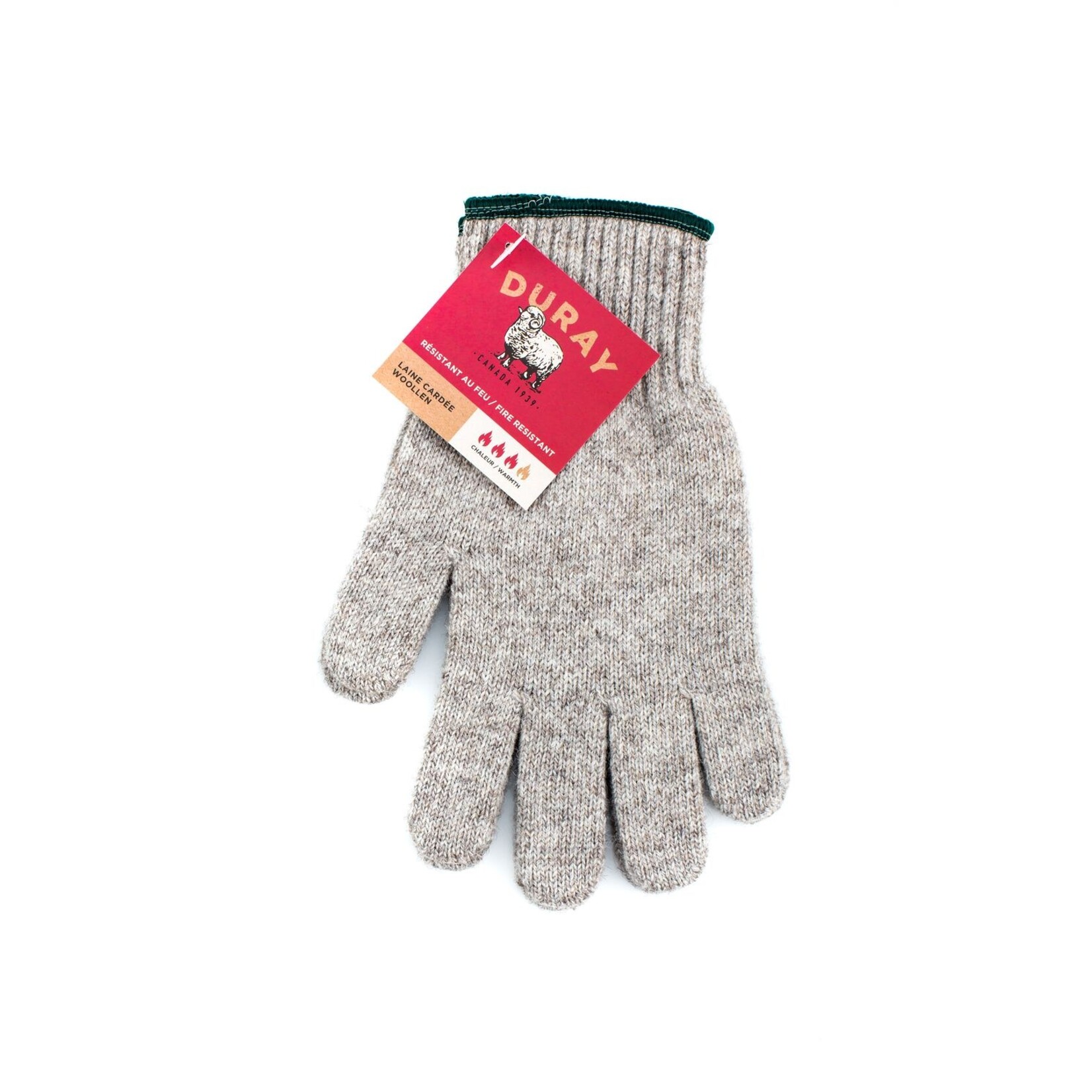 DURAY SOUS-GANTS DE LAINE GRIS NATUREL