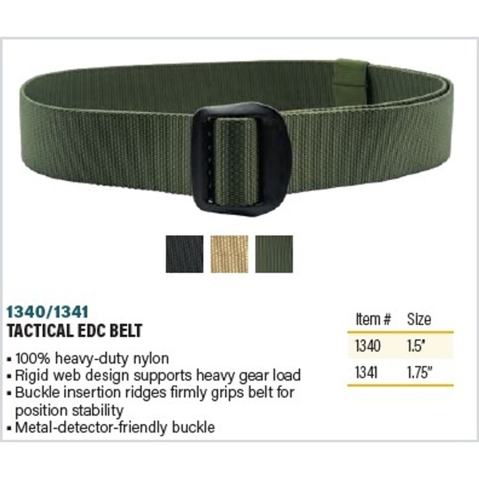 HERO'S PRIDE CEINTURE TACTIQUE EDC 1.5 POUCES