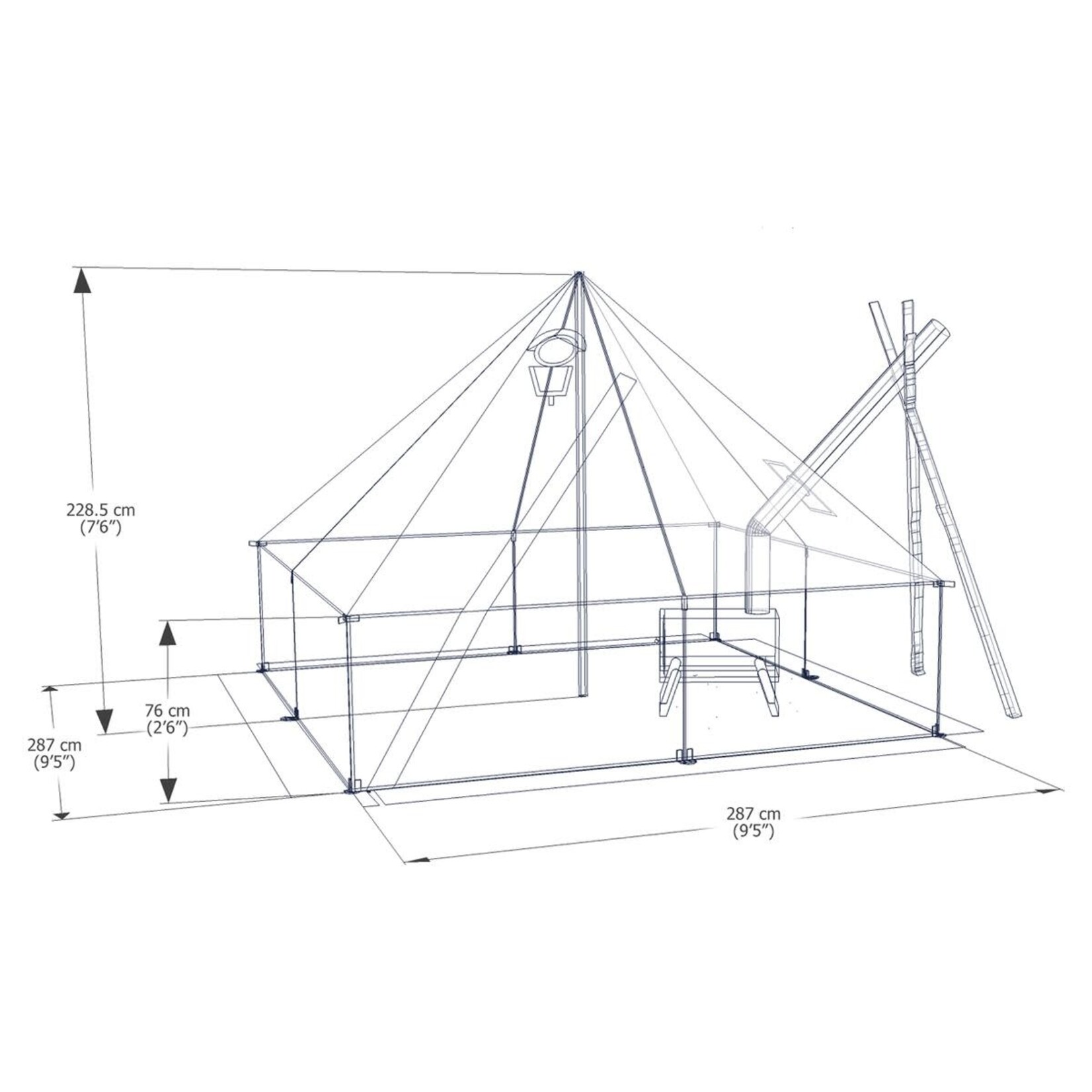 ESKER TENTE POUR TEMPS FROID ESKER CLASSIC 2 10X10
