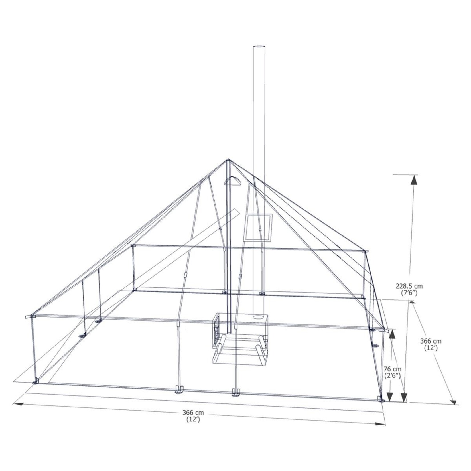 ESKER TENTE POUR TEMPS FROID ESKER CLASSIC 12X12