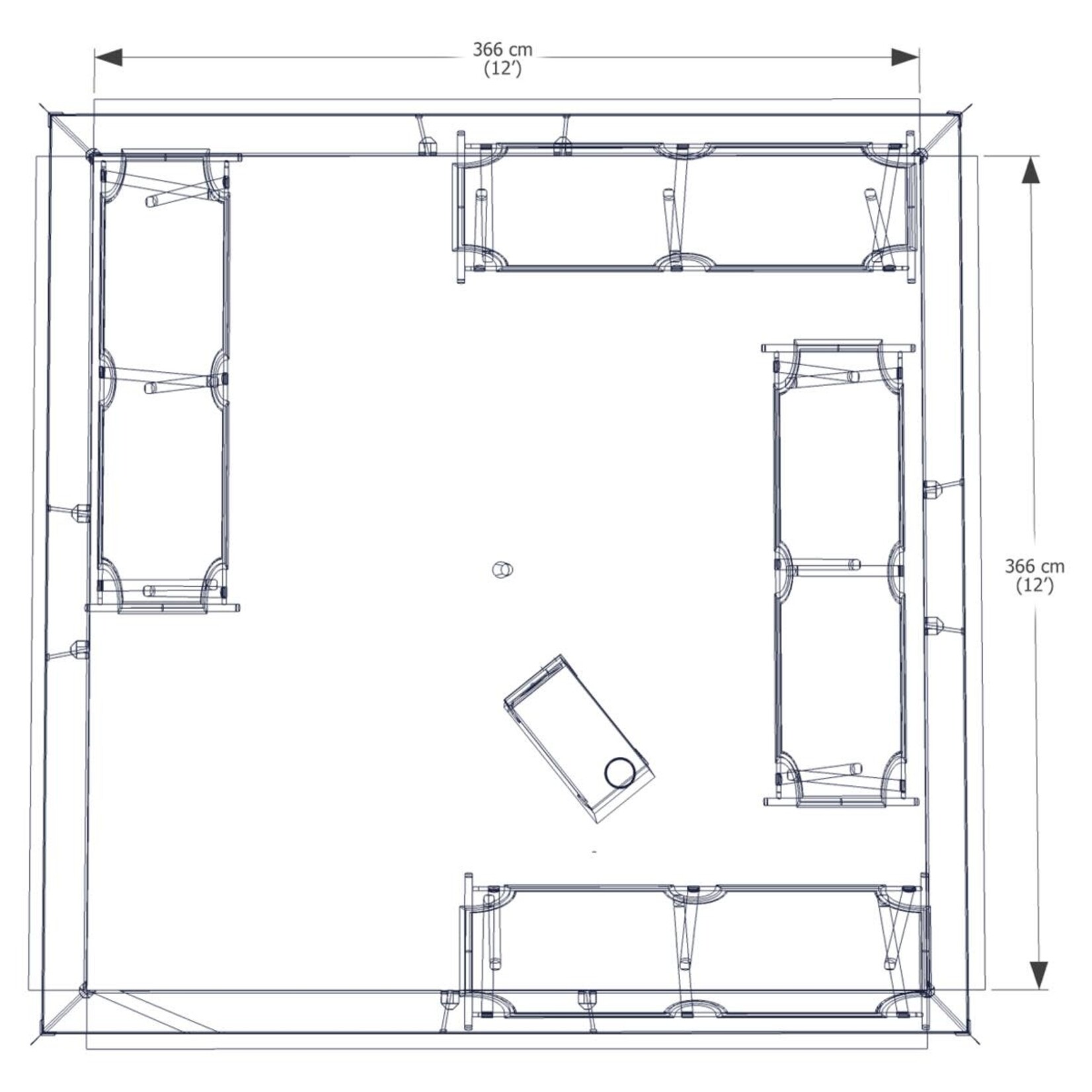 ESKER TENTE POUR TEMPS FROID ESKER CLASSIC 12X12
