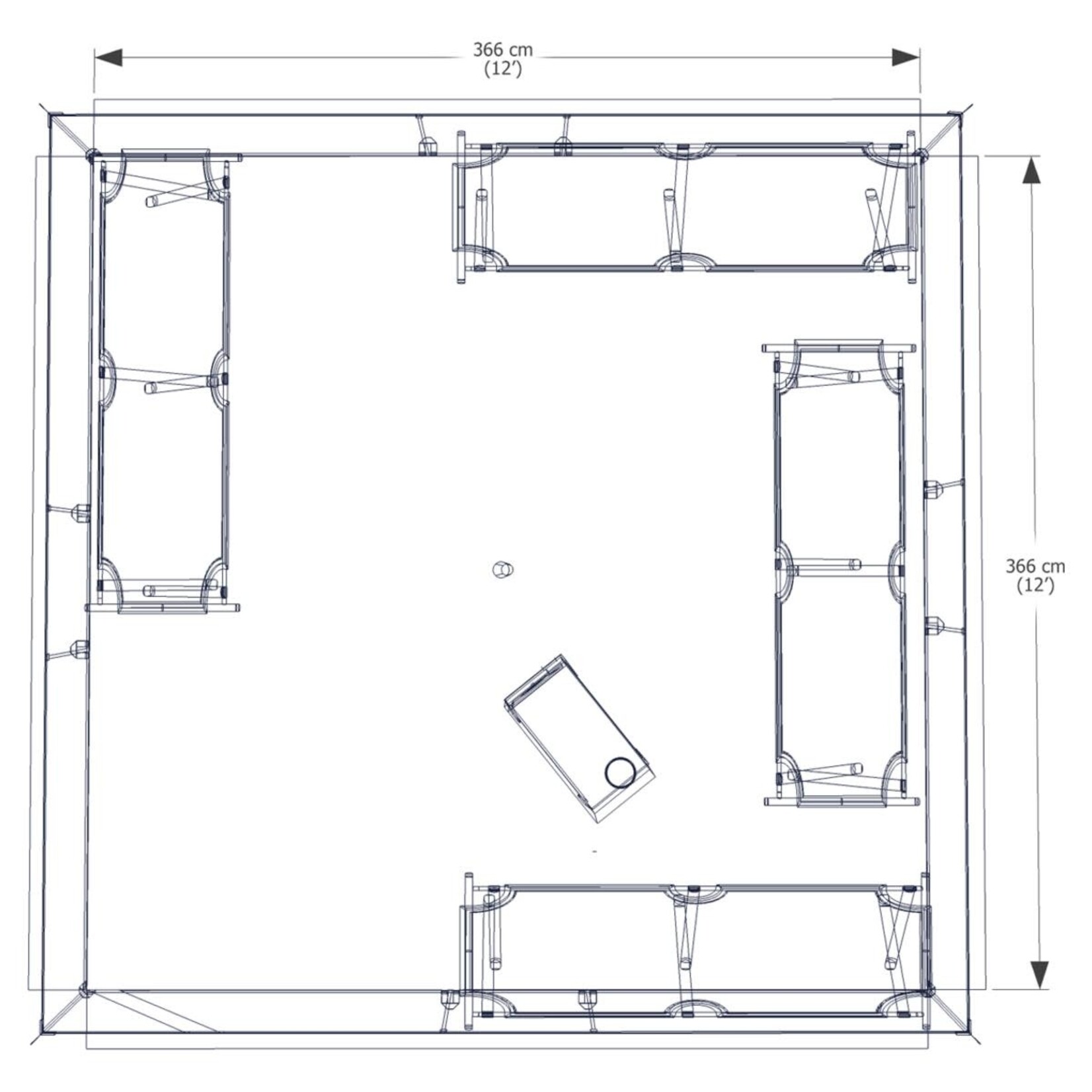 ESKER TENTE POUR TEMPS FROID ESKER CLASSIC 2 12X12