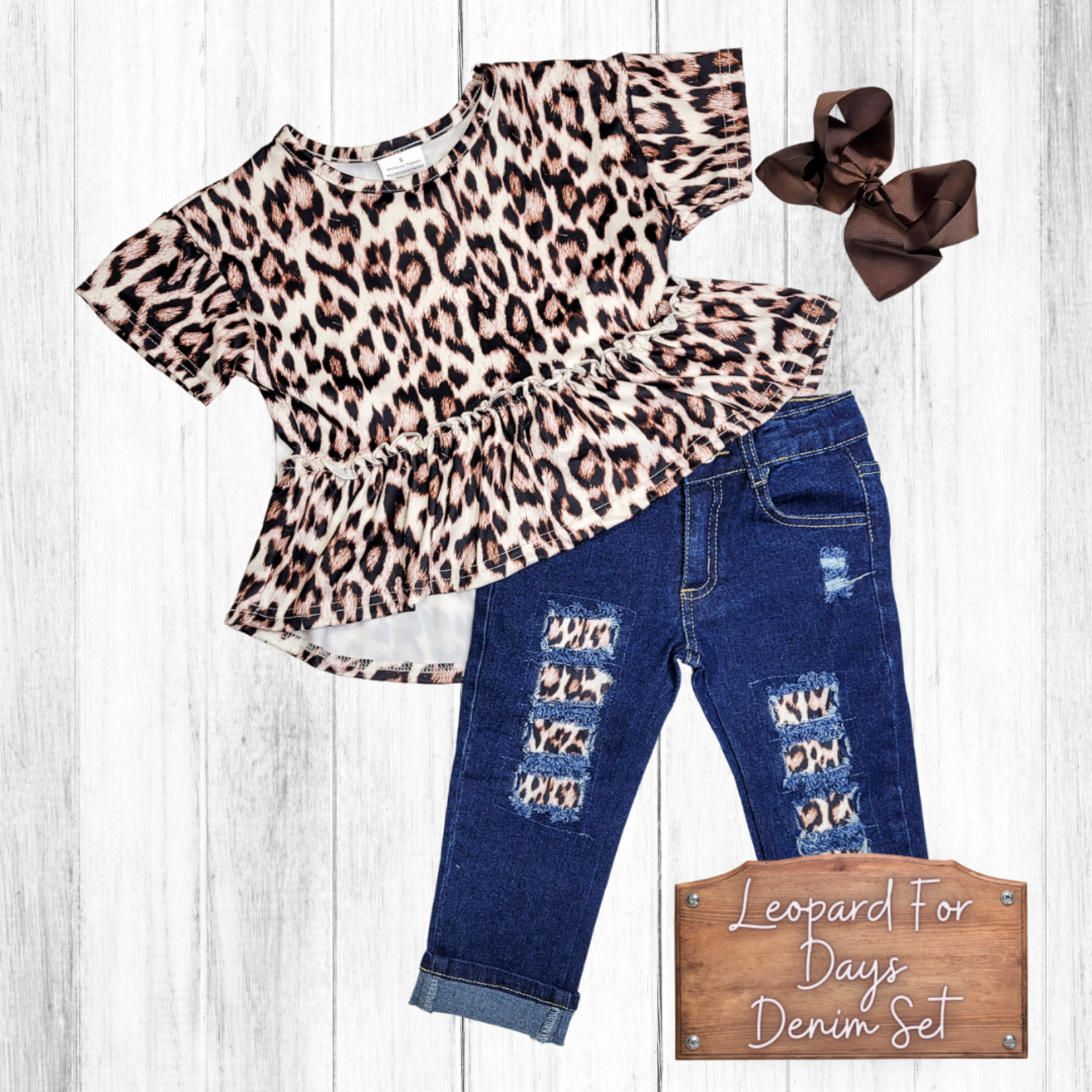 Leopard For Days Denim Outfit