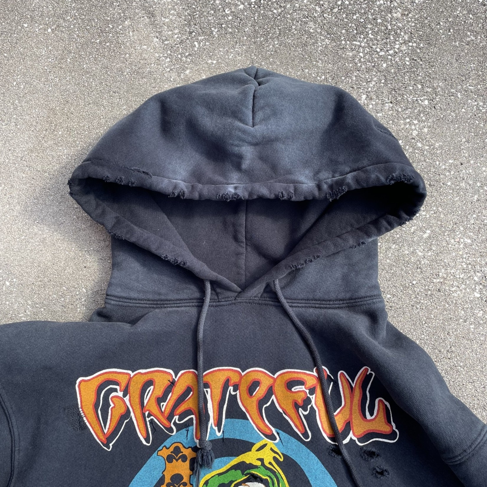 GALLERY DEPT X Grateful Dead HOODIE SIZE M DISTRESSED