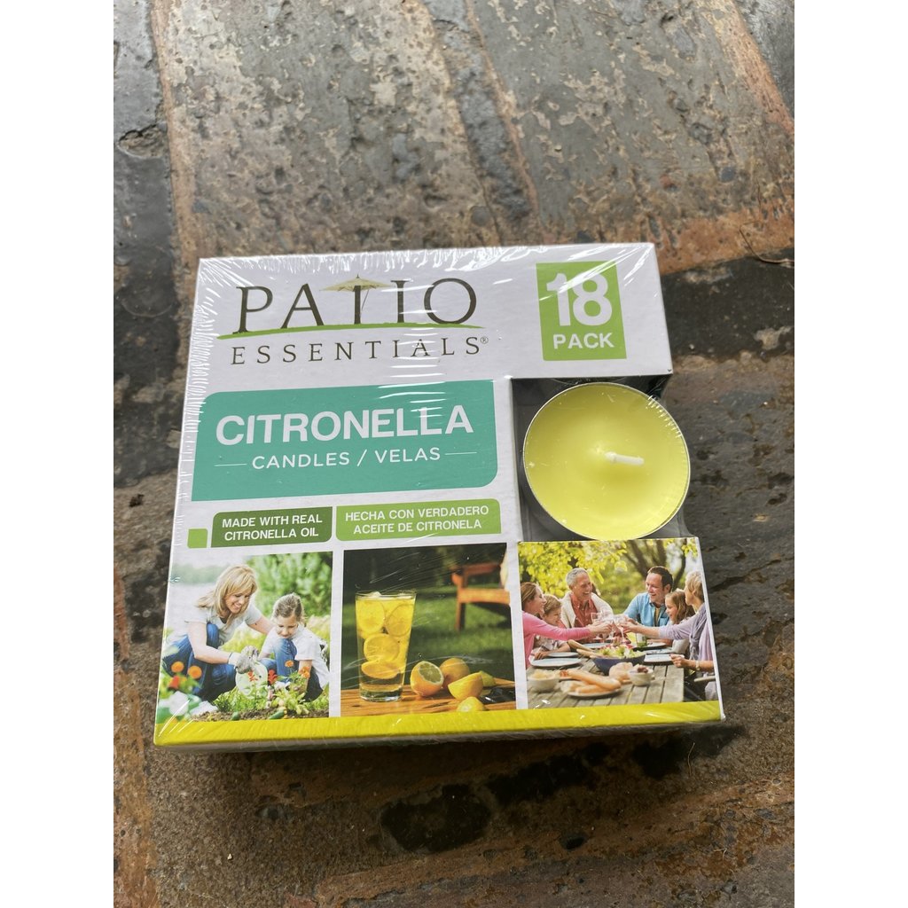 Patio Essentials Citronella Candles Tea Lights - 18 pack