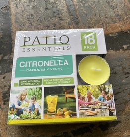 Patio Essentials Citronella Candles Tea Lights - 18 pack