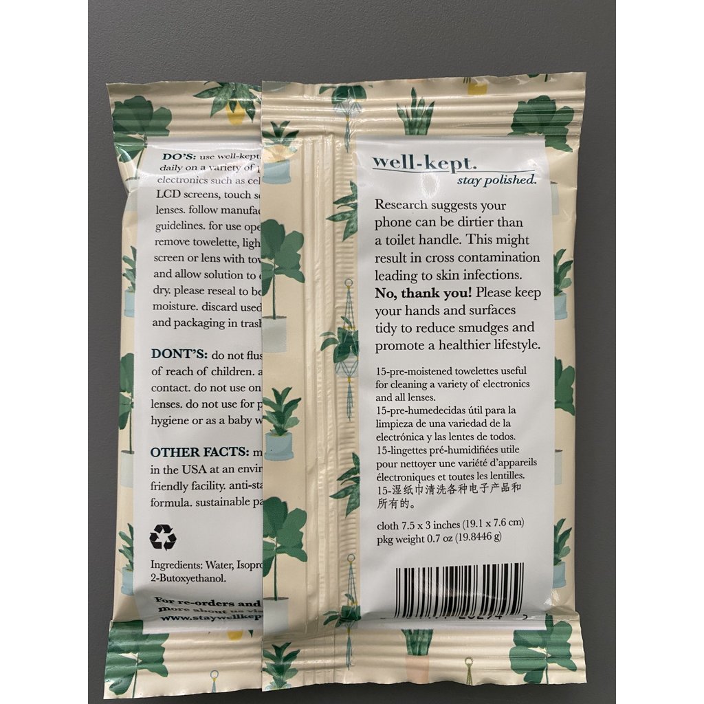 Well-Kept Towelettes, 15 ct - Plant Lady
