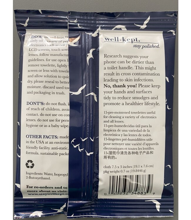 Well-Kept Screen Cleaning Towelettes - Formation