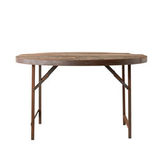 Wood & Metal Folding Tent Table - 48"Round