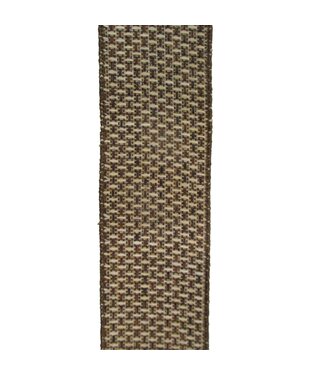 Brown and Tan Woven Ribbon 2.5" x 10yd