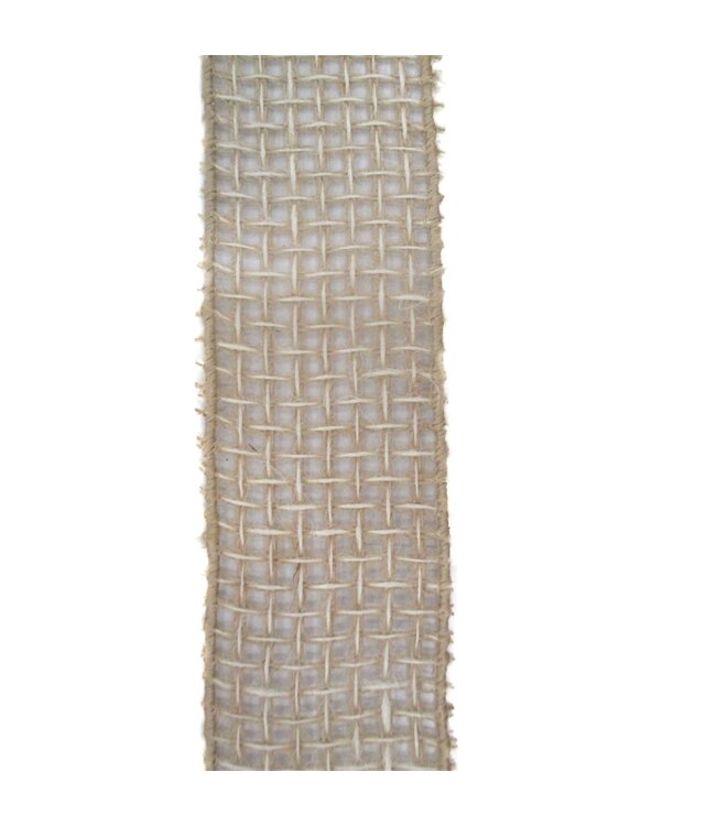 WIRED NATURAL JUTE LOOSE WEAVE BURLAP 2.5" X 10YD