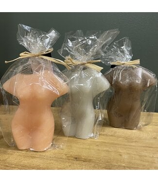 Unscented Figure Candle, 3 Colors