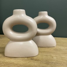 Stoneware Taper Holder, 2 Colors