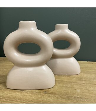 Stoneware Taper Holder, 2 Colors