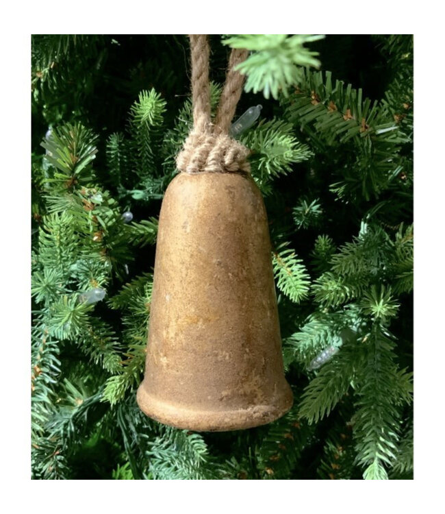 4.5" Ceramic Bell - Antique Gold