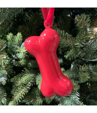 Hand-Blown Glass Dog Bone Ornament (4.5 in.)