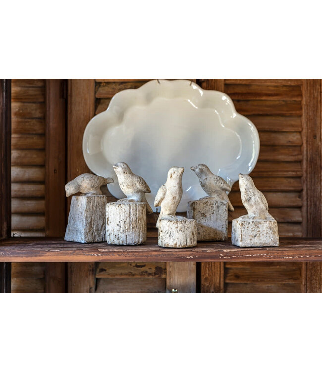 Perched Bird Relics, 2.95" x 3.94" x 6.3"