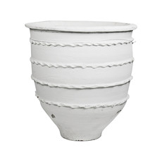 The Plant Shoppe Open Mouth Mediterranean Pot, white large