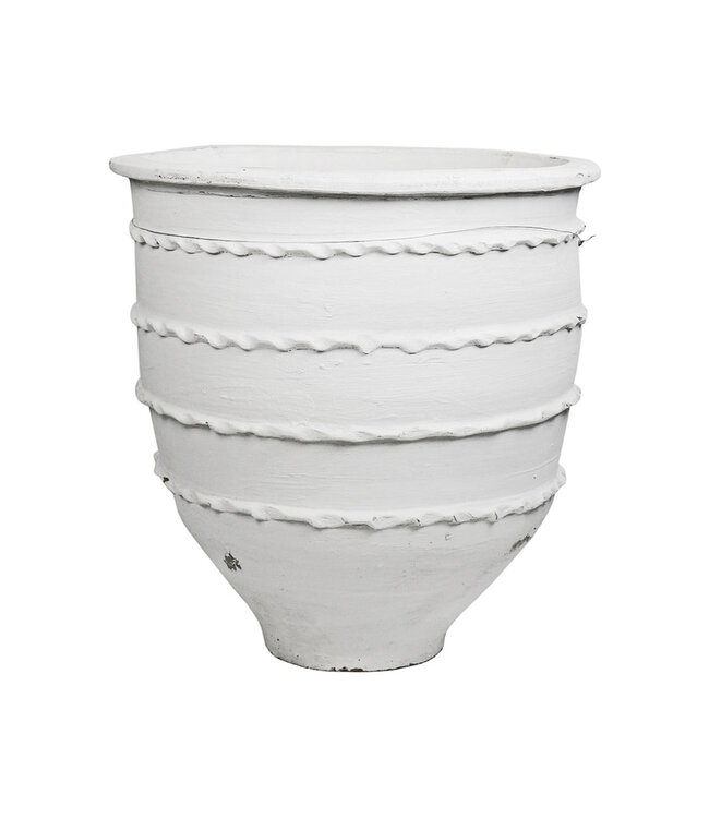 The Plant Shoppe Open Mouth Mediterranean Pot, white large