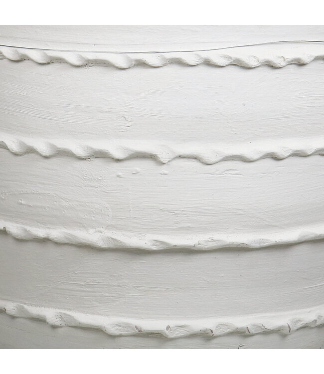 The Plant Shoppe Open Mouth Mediterranean Pot, white large