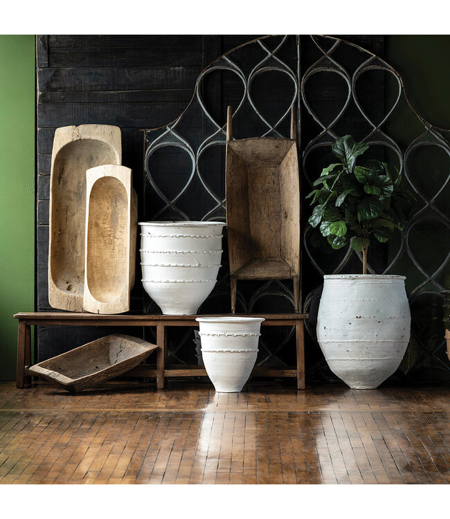 The Plant Shoppe Open Mouth Mediterranean Pot, white large