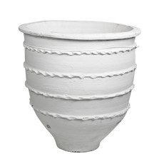 The Plant Shoppe Open Mouth Mediterranean Pot, white large