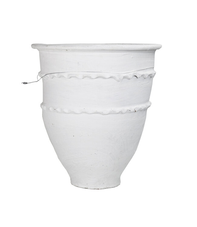 The Plant Shoppe Open Mouth Mediterranean Pot, white small