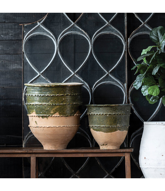 The Plant Shoppe Open Mouth Mediterranean Pot, Green large