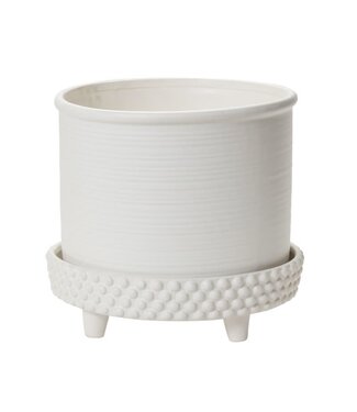 The Plant Shoppe Jane Footed Pot 12.5"x11" White