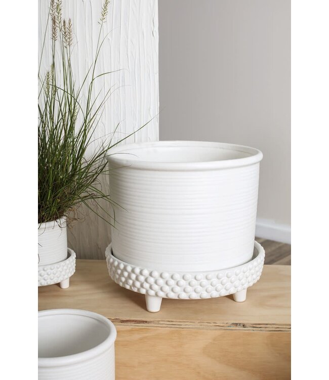 The Plant Shoppe Jane Footed Pot 12.5"x11" White