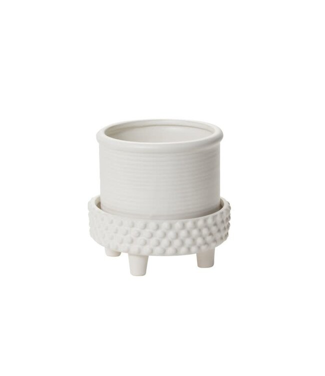 The Plant Shoppe Jane Footed Pot 6.25"x6" White