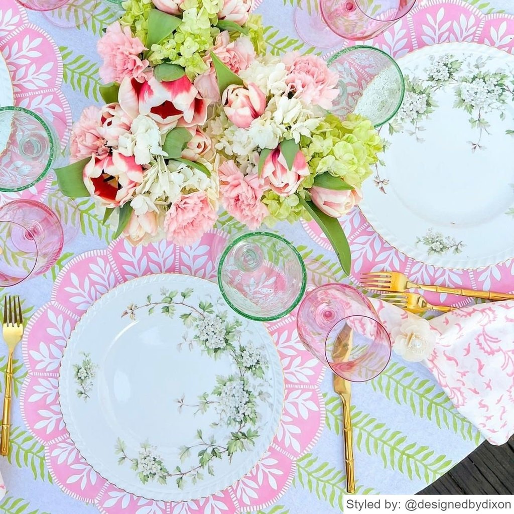 The Plant Shoppe Placemat Pad, English Garden scalloped