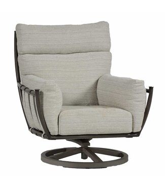 Summer Classics Majorca Aluminum Swivel Rocker - Slate Grey; Verona Silver