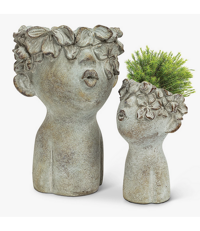 Small Kissing Face Planter 7.5"H