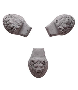 Berg Pot Feet Single Lion Head Grey RAW