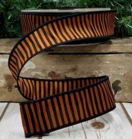 d.stevens Dupion Halloween Witches Stripe, Orange 1.5" x 25yds