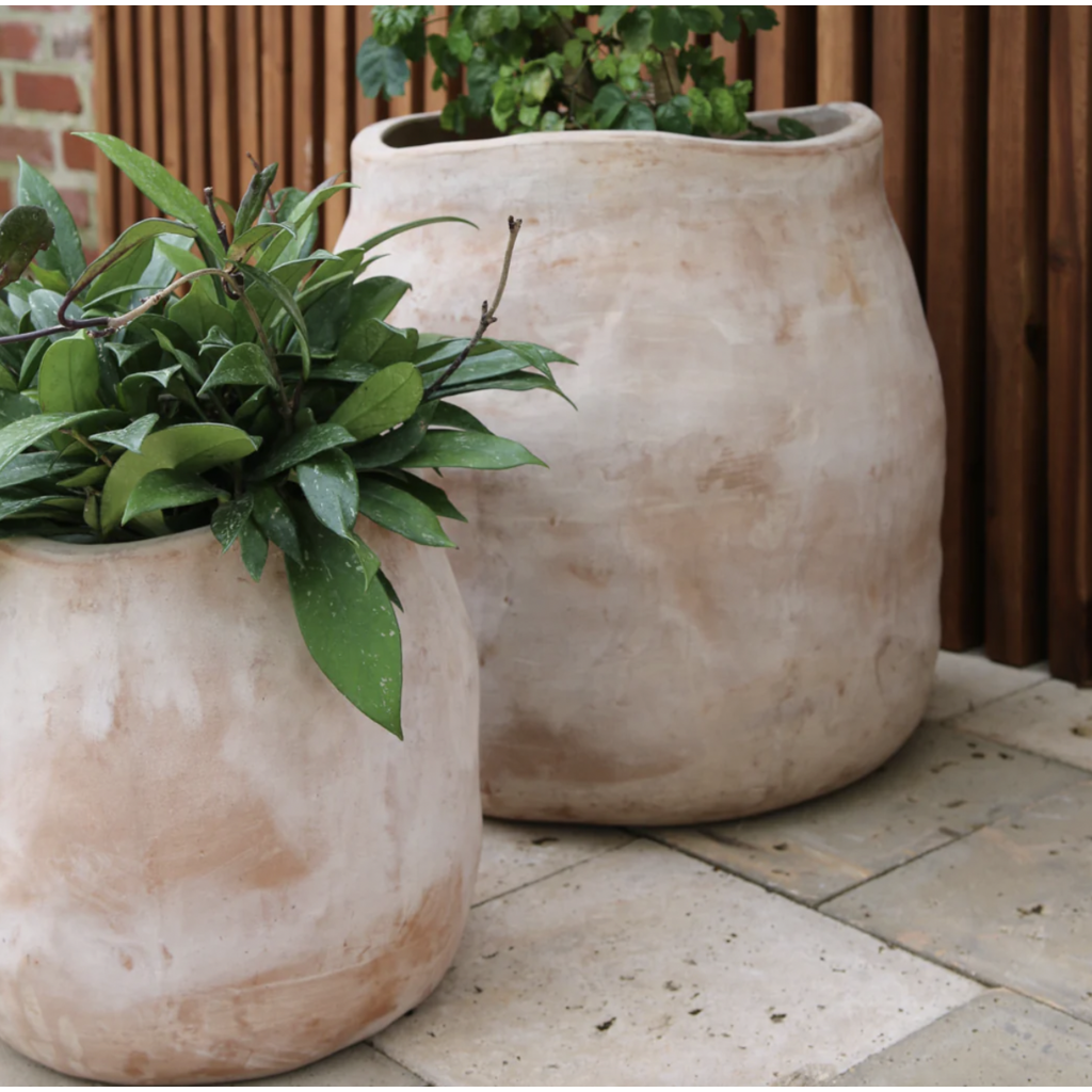 Sac Planter S ~ 12.5H x 13"W Vietnamese Unglazed single