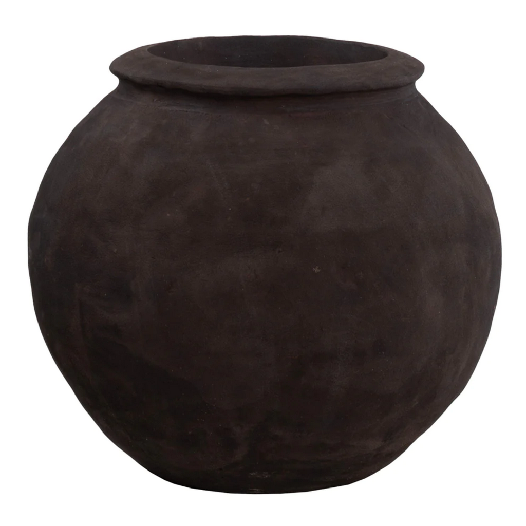 Sansui Jar Medium~15"H x 16"W Vietnamese Sepia