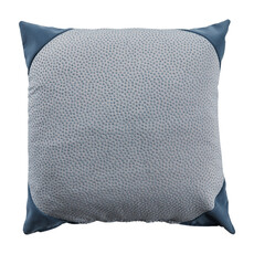 Pillow - Dots Chambray 20x20 Pillow With Dots Chambray Backing and Chambray Velvet Corner Caps