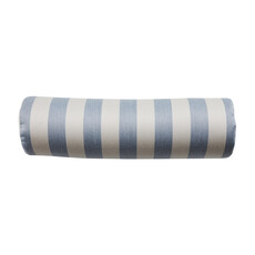 Summer Classics Halo Chambray Bolster Chambray Vertical Stripe With Natural White Sides, Knife Edge