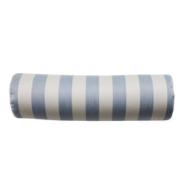 Summer Classics Halo Chambray Bolster Chambray Vertical Stripe With Natural White Sides, Knife Edge